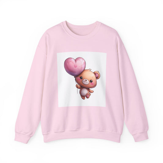 Cute Bear with Heart Balloon Sweatshirt