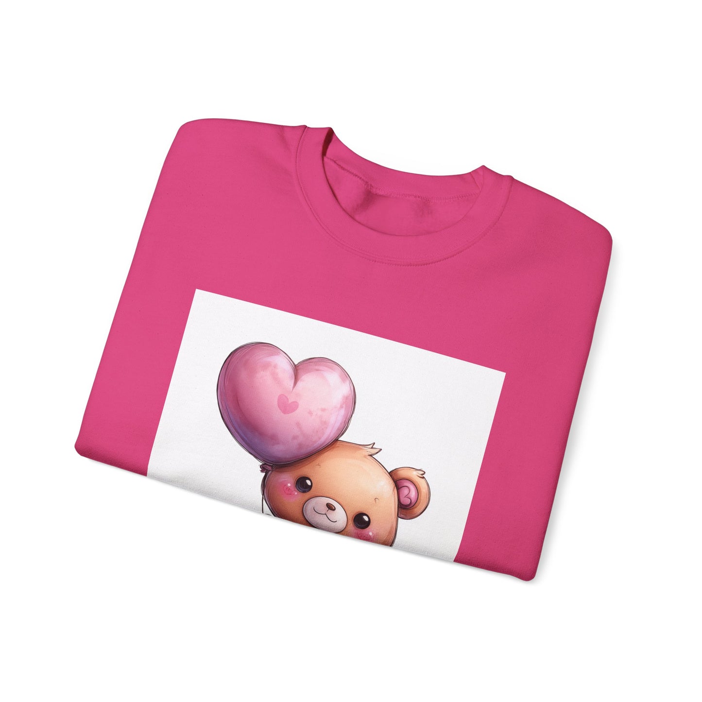 Cute Bear with Heart Balloon Sweatshirt