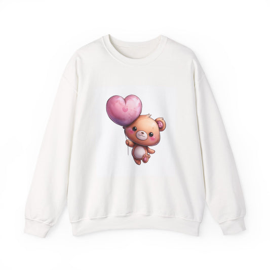 Cute Bear with Heart Balloon Sweatshirt