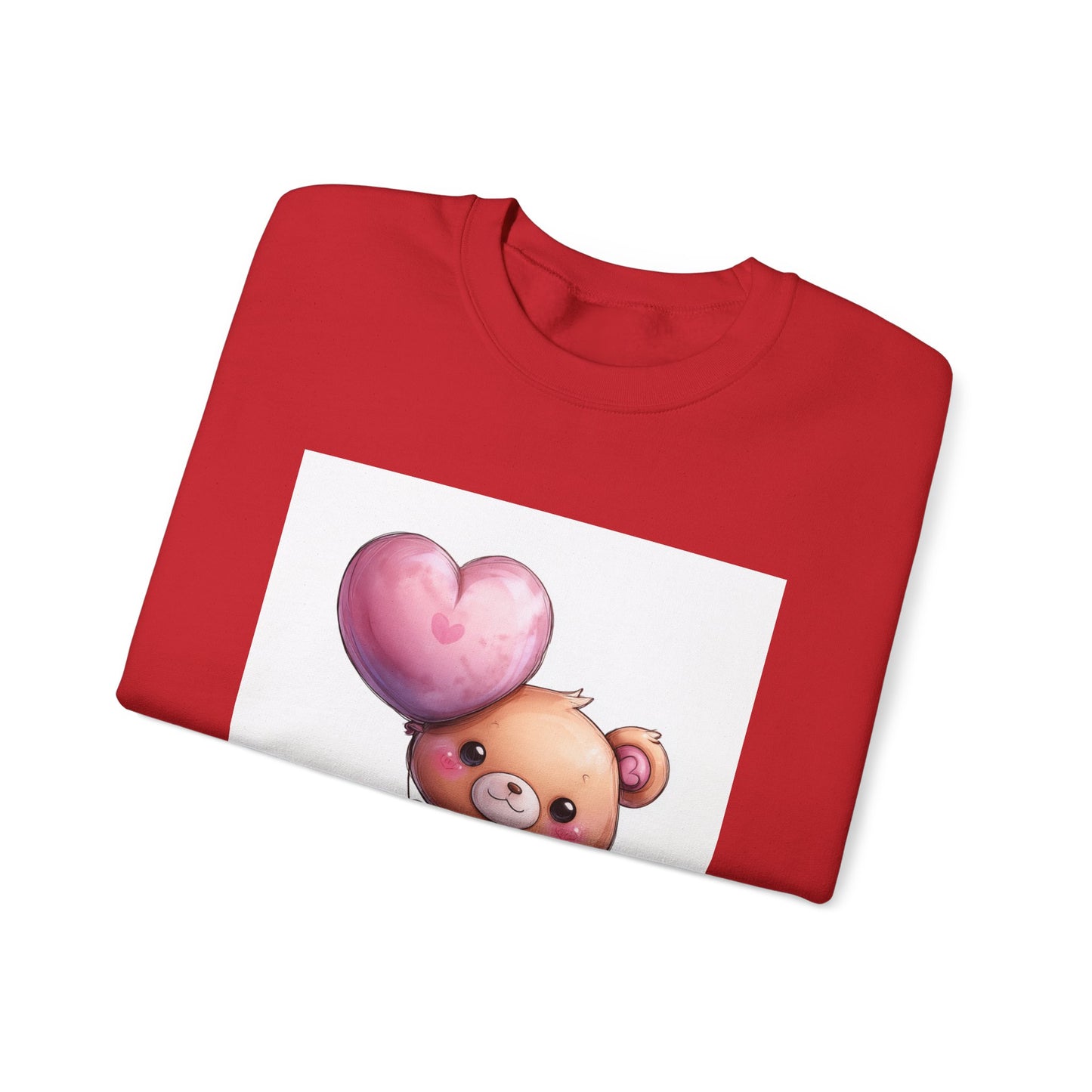 Cute Bear with Heart Balloon Sweatshirt