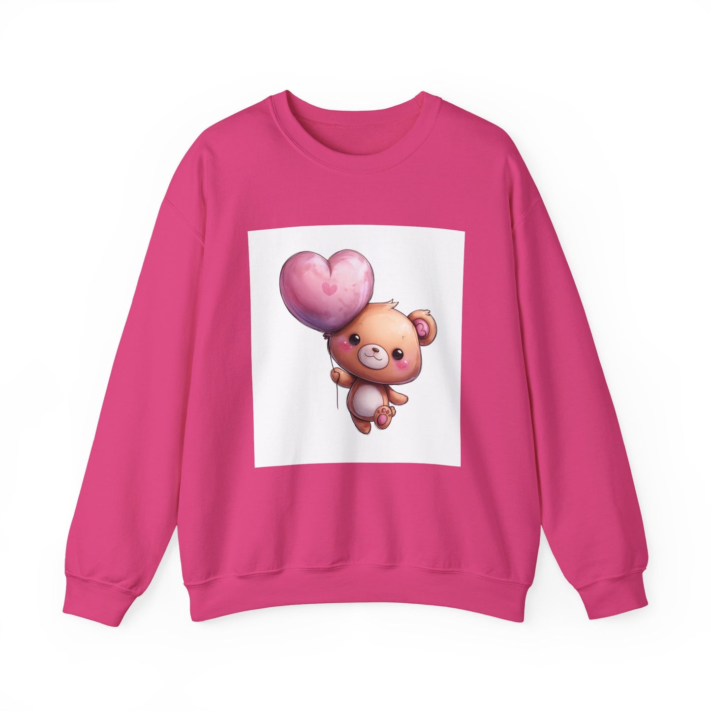 Cute Bear with Heart Balloon Sweatshirt