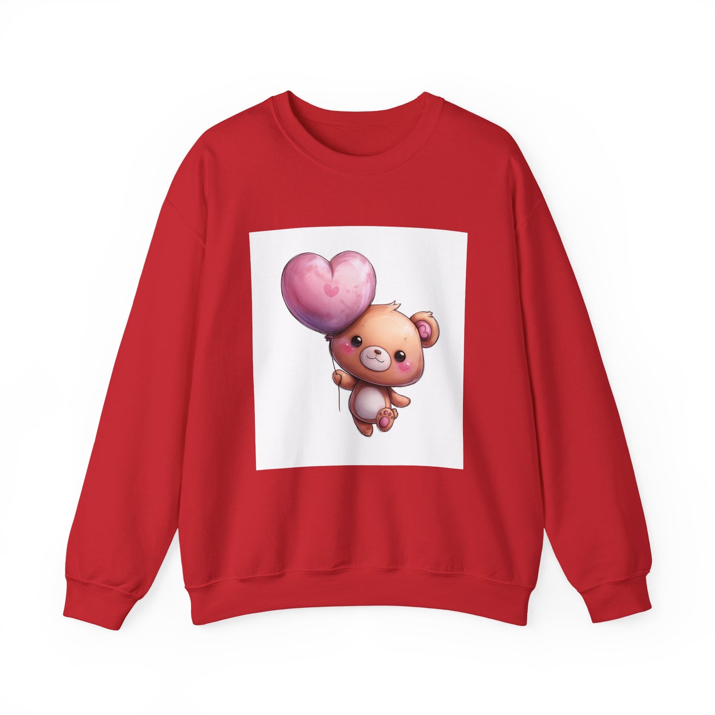 Cute Bear with Heart Balloon Sweatshirt