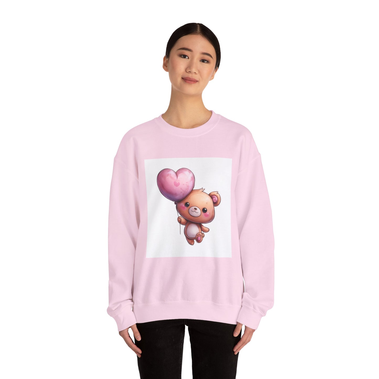 Cute Bear with Heart Balloon Sweatshirt