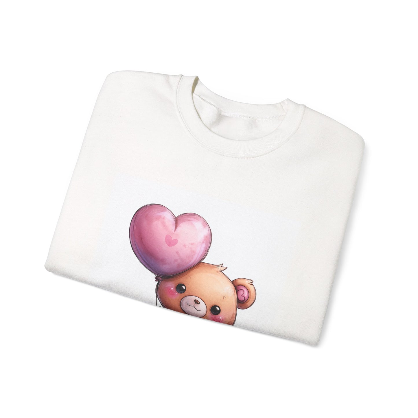 Cute Bear with Heart Balloon Sweatshirt