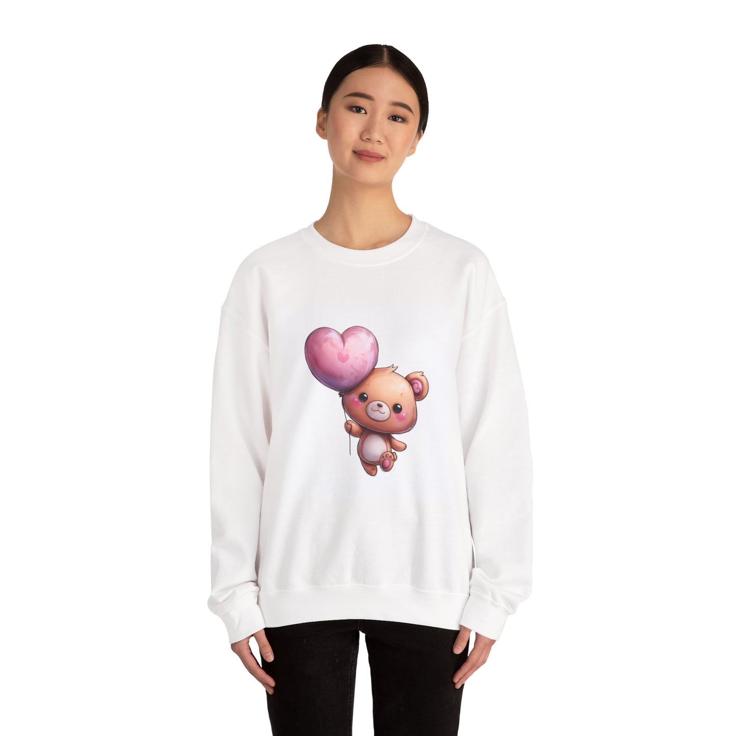 Cute Bear with Heart Balloon Sweatshirt